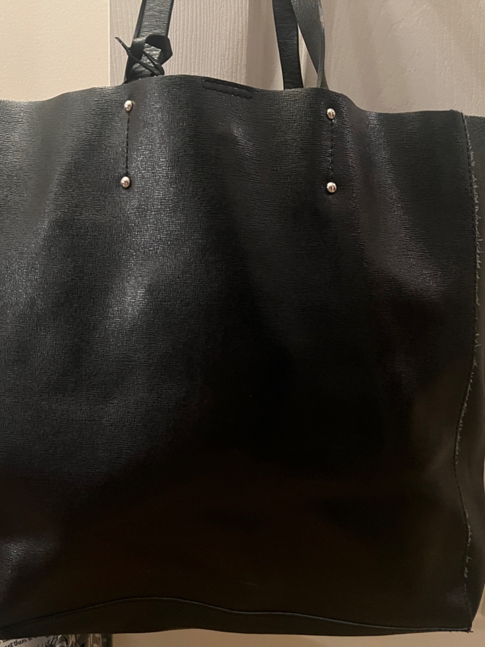 Pulicati Black Leather and Silver Medallion Bag Charm